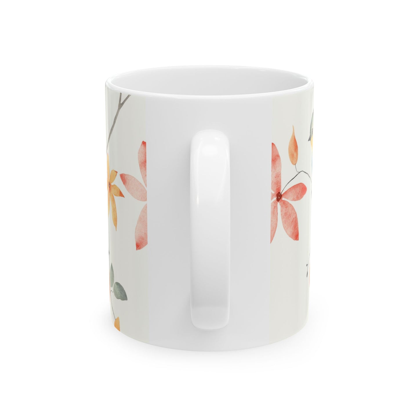Mug with Birds on Branches Design