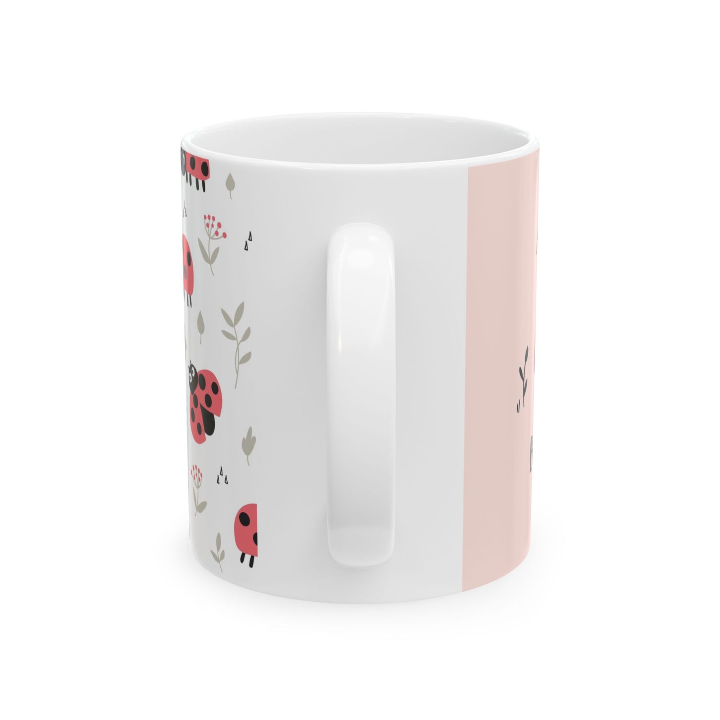 Mug with Ladybug Design - Ceramic Mug