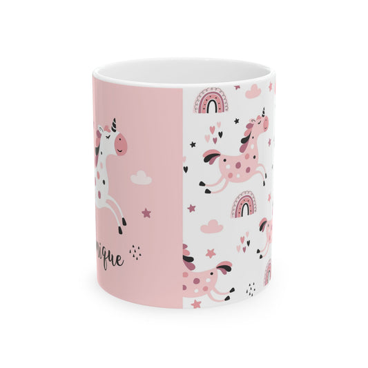 Ceramic Mug - Pink Unicorn Be Unique Design